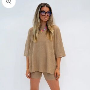 Women's Tan Knit SET